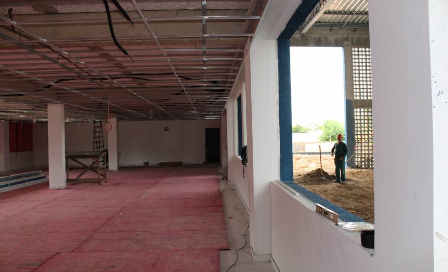 Construção da nova sede do Detran em São José dos Pinhais está na fase final. Foto: Henrick Loyola Porzycki