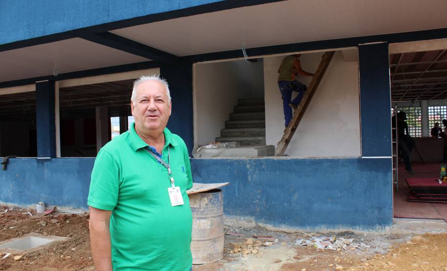 Construção da nova sede do Detran em São José dos Pinhais está na fase final. Foto: Henrick Loyola Porzycki