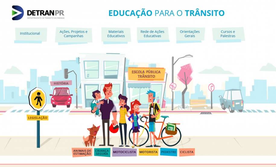 O Departamento de Trânsito do Paraná (Detran) lançou um novo site educativo, mais moderno e de fácil navegação, para todas as idades.